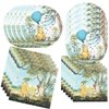 41Pack Pooh Birthday Decorations, 20 Plates, 20 Napkins and 1 Tablecover for Pooh Bear Birthday Party Supplies