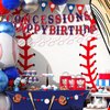 Set of 5 Baseball Birthday Banner Baseball Party Decorations Baseball Theme Birthday Supplies Baseball Pennant Bunting Garlands for Kids Boys Adult Teen