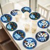 CHUNNIN 48PCS Video Game Party Paper Plates Video Games Themed Birthday Party Supplies for Boys Gamer Kids 7" Blue Gaming Controller Dessert Plates Disposable for Video Game Party Decorations