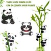 Haiabei 12Pcs Finger Panda Plush 4 inch Panda Clips Curtain Holder Stand Note Memo Clips Photo Holder Cute Panda Toy Doll Finger Kids Toy,Home Decoration Plant Pots Bonsai Craft Decor
