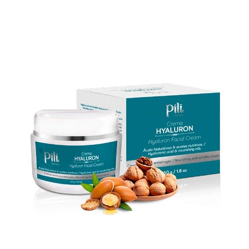 Pili Hyaluron face cream | Hyaluronic Acid Cream Face with Argan oil and Paradise Nut Oil. Ultra-...