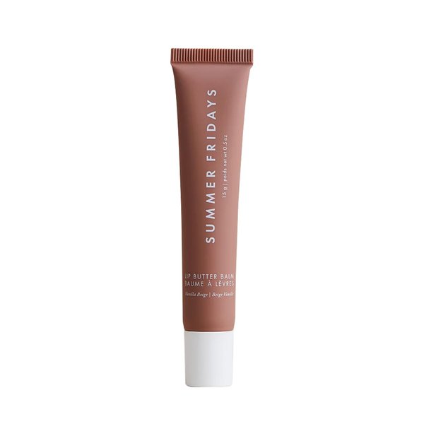 Summer Fridays Lip Butter Balm - Hydrating Lip Mask - Shea Butter, Vegan - Vanilla Beige (0.5 Oz)