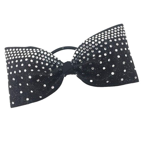 Just Loops Tailless Glitter Rhinestone Bands Cheerleading Hair Bow