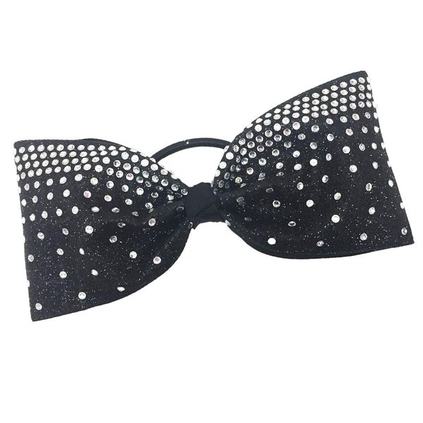 Just Loops Tailless Glitter Rhinestone Bands Cheerleading Hair Bow