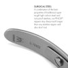 GERMANIKURE Tapered Professional Cuticle Trimmer - 1/4 Quarter Jaw Nipper - Ethically Made in Germany - FINOX Stainless Steel Sharp Cuticle Remover in Leather Case – Manicure Tool, r153, 3mm