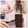 HEETA Hair Detangling Comb, Wide Tooth for Wet & Dry Hair, Curly & Straight Hair, No Handle Comb Styling Shampoo Comb for hair combing, scalp massage, hair cutting & hair styling, Black