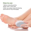Natural Foot Pumice Stone for Feet, Borogo 2-Pack Lava Pedicure Tools Hard Skin Callus Remover for Feet and Hands - White&Red
