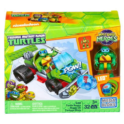 Mega Bloks TMNT Half-Shell Heroes Leo Turtle Buggy