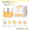 PETITFEE Sleeping Lip Mask Sea Buckthorn Oil 0.53 Oz. | Day & Night Lip Balm, Overnight Lip Mask, Lip Treatment for Dry & Crack Lips, Deep Moisturizing with Vitamin E, Shea Butter, 6 Phyto Oil Complex