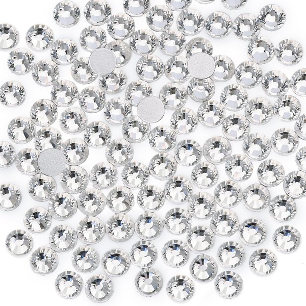 2000PCS SS20/5mm Crystal Rhinestones (Clear), Bedazzling Flatback Glass Rhinestones for Crafting DIY Nail Art Makeup Decoration, Gems Diomand Charms for Tumbler Shoes Clothing Mug