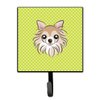 Carolines Treasures Checkerboard Lime Green Chihuahua Leash or Key Holder 7Hx4.25W multicolor