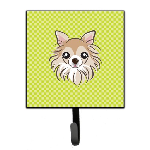 Carolines Treasures Checkerboard Lime Green Chihuahua Leash or Key Holder 7Hx4.25W multicolor
