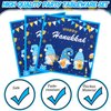 Sunnyray 96 Pcs Happy Hanukkah Party Decorations Supplies Hanukkah Menorah Party Tableware Set Birthday Party Dessert Plates Napkins Forks for 24 Guests Hanukkah Festive Day Indoor Yard Outdoor