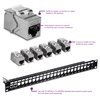 TRENDnet Cat6A RJ45 Keystone Inline Coupler Keystone Jack, 6-Pack, TC-KC06C6A, Keystone Jack Female to Female for Wall Plates & Blank Shielded Keystone Patch Panels, Ethernet Extender Adapter, Silver