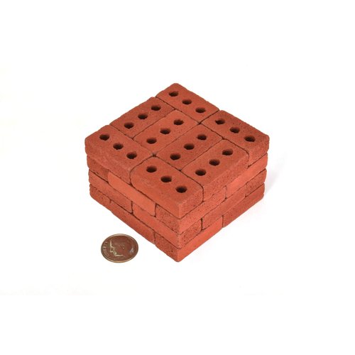 Acacia Grove Mini Red Bricks, 1:6 Scale (32 Pack)