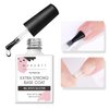 Makartt Extra Strong Base Coat Nail Polish, 15ml Long-Lasting Gel Base Coat Nail Gule for Nail Charms Press on Nails Soak Off LED Lamp UV Gel Base Coat Clear Foundation for DIY Home Gift for Women
