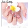 Sethexy Short Oval False Nails 500Pcs 10Sizes Full Cover Acrylic Nail Tips For Art Nail Design (Clear)