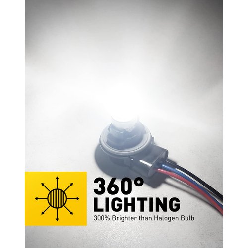 AUXITO 3157 LED Bulb White Reverse Lights 3200LM Super Bright, 3056 3156 4057 4157 Light for Tail Light, Backup light, DRL, Parking Light, Pack of 2