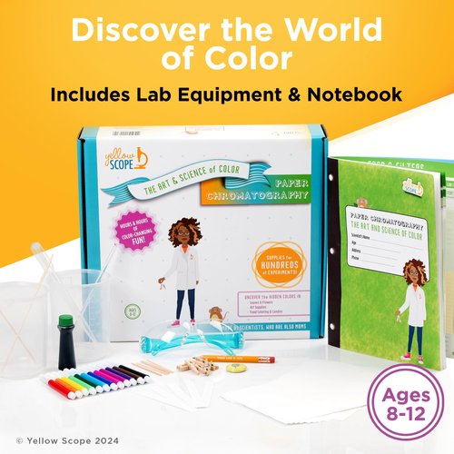 Yellow Scope Science Kit for Kids, Art & Science of Color, Chromatography STEM Kit for Girls and Boys, Educational & Fun for Ages 8-12