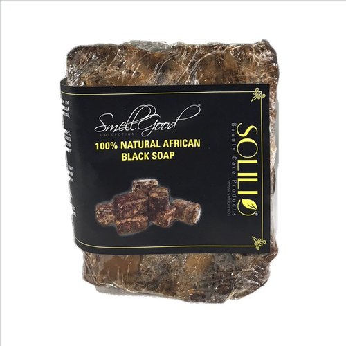 SmellGood - African Black Soap, totally natural, best quality, raw and organic soap, great for body and face wash, imported from Ghana, 1 LB bar