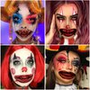 TopFunny Halloween Temporary Tattoos, 10 Sheets Clown Horror Mouth Tattoo Stickers Zombie Vampire Tattoo Face Decals Gifts Prank Props for Halloween Cosplay Party Decorations Props Big Mouth