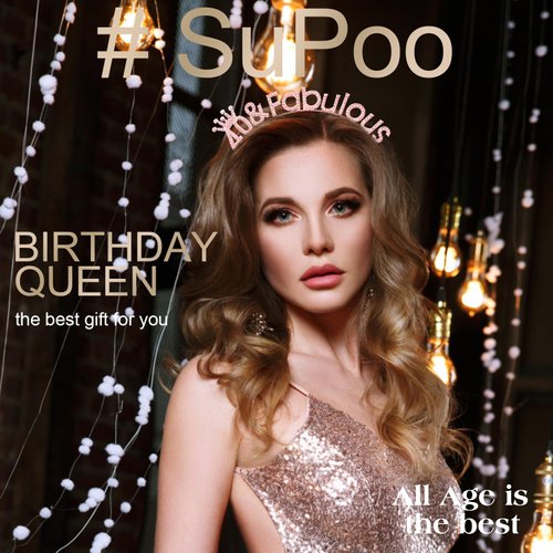 SuPoo Rose Gold 40th Birthday Crown Headband 40th Birthday Decorations Women 40 & Fabulous Birthday Tiara 40 Birthday Gifts for Her 40 Year Old Party Decorations Happy Birthday Hair Accessories