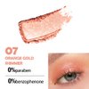 HHLTOH Ultra Pigmented, Silky Smooth, Talc-Free Single Shimmer Matte Eyeshadow. Moisturizing Formula, Cruelty-Free. Choose from 7 Stunning Shades. (07# Orange Gold Shimmer, 1 Count (Pack of 1))