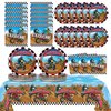 Dirt Bike Birthday Party Supplies Serves 24 Motorcycle Party Paper Plates Napkins Set Motocross Dirt Bike Tablecloth Tableware Kit for Baby Shower Decorations Kids Boys Girls