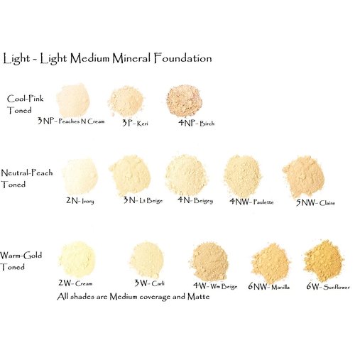Mineral Foundation Lightest Shades - Porcelain Through Ivory (Angel)