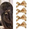 Totelux Gold Bow Hair Clips Metal Alligator Clips Cute Bow Hair Barrettes for Women Girls Hair Accessories Birthday Wedding Party Supplies Gift 4PCS