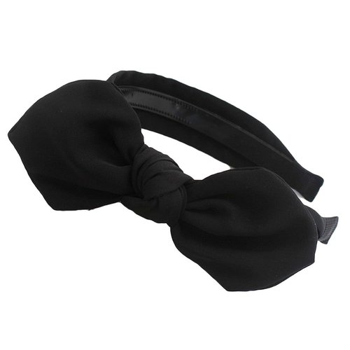 Qiabao Womens Black Bow Tie Hair Band Headbands with Teeth