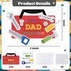 WATINC Father Greeting Card - 24Pcs I Love My Dad Because Craft Gift with Envelope, Make Your Own Tool Box Card Decoration，DIY Fathers Art Crafts Party Home School Fun Activities Supplies