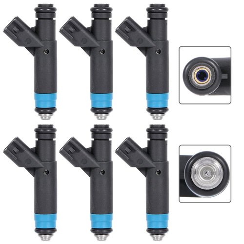 Fuel Injectors ECCPP 6pcs High Performance Black 4 Hole Fuel Injector Kits 1F1Z9F593DA fit for 2001-2005 Ford Taurus Mercury Sable 3.0 V6,2001-2003 Ford Ranger Mazda B3000 3.0 V6