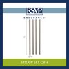 RSVP International Endurance Reusable Straws, Set of 4 - Stainless Steel, 5" | Fits Most Tumblers | Reusable | Scratch & Rust Resistance | Unbendable & Unbreakable | Dishwasher safe
