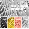PADELO Silver Shimmer Wall Backdrop, Square Backdrop Curtain,2Pcs 3.3x6.6 Feet Silver Streamer Backdrop for Party Decorations
