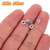 Doll House Letters Numbers, 1/12 Miniature Front Door Furniture Numbers Door Accessory(Silver)