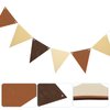 uxcell 6 Set Pennant Banner Flag, 59 Ft Triangle Bunting Flag Birthday Party Supplies for Christmas Wedding Holiday Decoration Dark Brown