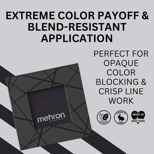 Mehron EDGE Face & Body Paint| Professional Water-Activated Face Paint Makeup | Made in the USA | For Cosplay, Halloween, & SFX (Black)