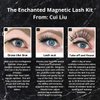 Magnetic Eyelashes and Eyeliner Kit - Enchanted Magnetic Lash in a Set of 3 Natural, Glam, and Dramatic Lashes - Easy Application Tweezers Included