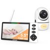 VTimes Baby Monitor with Camera and Audio, 5.5" 720P HD Screen Video Baby Monitor No WiFi VOX Mode Pan-Tilt-Zoom Alarm and 1000ft Range, Night Vision Night Light Lullaby, Ideal for Baby/Elderly/Pet