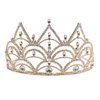 Anderson's Darlene Clear Rhinestone Gold Tiara, 4 Inches, Women, Girls, Wedding Tiara, Queen Or Princess Prom Tiara Homecoming, Pageant, Wedding, School Dance, Award, Costume, Party, Event