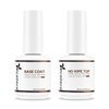 Nicedeco Hema Free No Wipe Gel Top Coat and Base Coat Set 2 Pcs 15ml Low Odor Cruelty Free Vegan Gel Nail Polish Glossy Shine Long Lasting Gel Base Top Coat