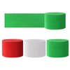 Red-Green White Party-Decorations Christmas Streamers - 9 Rolls New Years,Winter Decor Crepe Tissue Paper Streamer Banners,Mexican Italian Wedding Birthday Baby Bridal Shower Garland Panduola