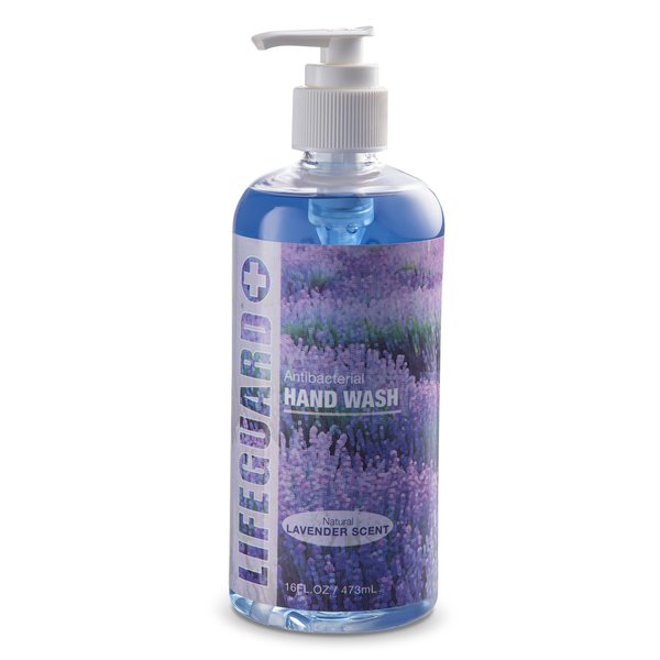 LIFEGUARD Sanitizing Hand Wash & Soap- Gentle Liquid Hand Soap In Pump Dispenser- Moisturizing Foaming Bathroom Hand Cleaning Soap- Powerful Soap For Hands Effective Against Dirt - 16oz, Lavender