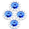 4Pack Vgoohobby Metal 12mm RC Car Hex Hub 12mm Brake Disc Wheel Hubs Adapter Spacer Compatible with Traxxas Tamiya Redcat HSP HPI 1/10 On-Road Car (Blue)