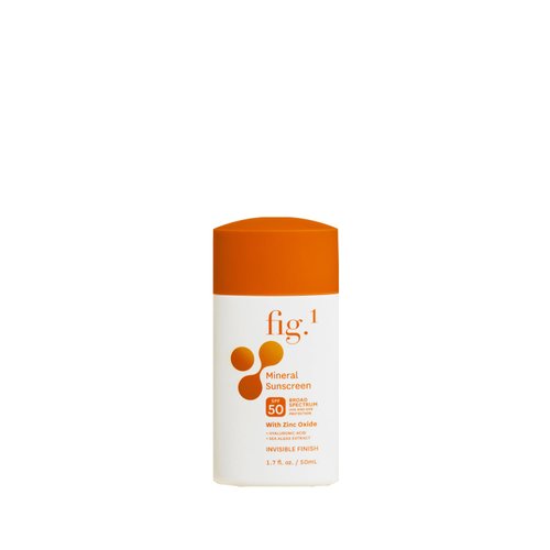 Fig.1 Mineral Sunscreen, SPF 50, Invisible & Fast Absorbing, Broad Spectrum Face Sunscreen, with Zinc Oxide & Hyaluronic Acid, 50ml