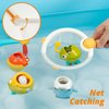 DUCKBOXX XX Fishing Game Bath Toys for Imaginative Interactive Play with Magnetic Rod, Net & Floating Sea Creatures Sprinklers for Kids in Bathtub, Pool & Water Table Mold-Free Anti-Rust (8pcs)