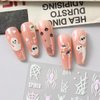 Halloween Nail Stickers Glow in The Dark Ghosts Nail Decals 6PCS Self-Adhesive Halloween Nail Art Stickers Cute Ghosts Spiderweb Nail Art Design Nail Decor Supplies for Women Girls Nail Decorations