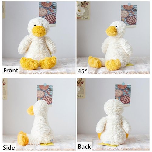 NatureMan 12inch Cute Duck Stuffed Animals, Soft White Duck Plush Pillows Kawaii Duck Plushie Toys Gifts for Kids Christmas Children's Day