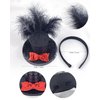 Hikkcos Black Mini Top Hat Headband with Feathers Halloween Party Tea Party Mardi Gras Costume Parade Supplies